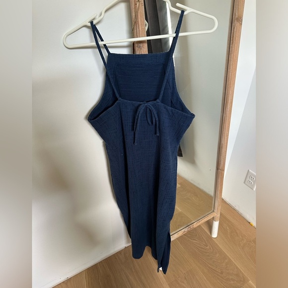 Madewell Elegant Navy Blue Sleeveless Dress - Picture 3 of 4